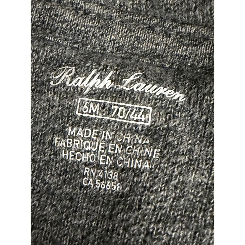 Polo Ralph Lauren Baby Boys Gray Fair Isle Footed Coverall Romper 6M